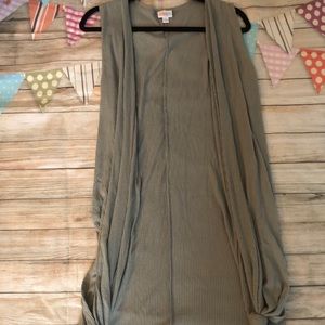 Lularoe Joy Vest - grey